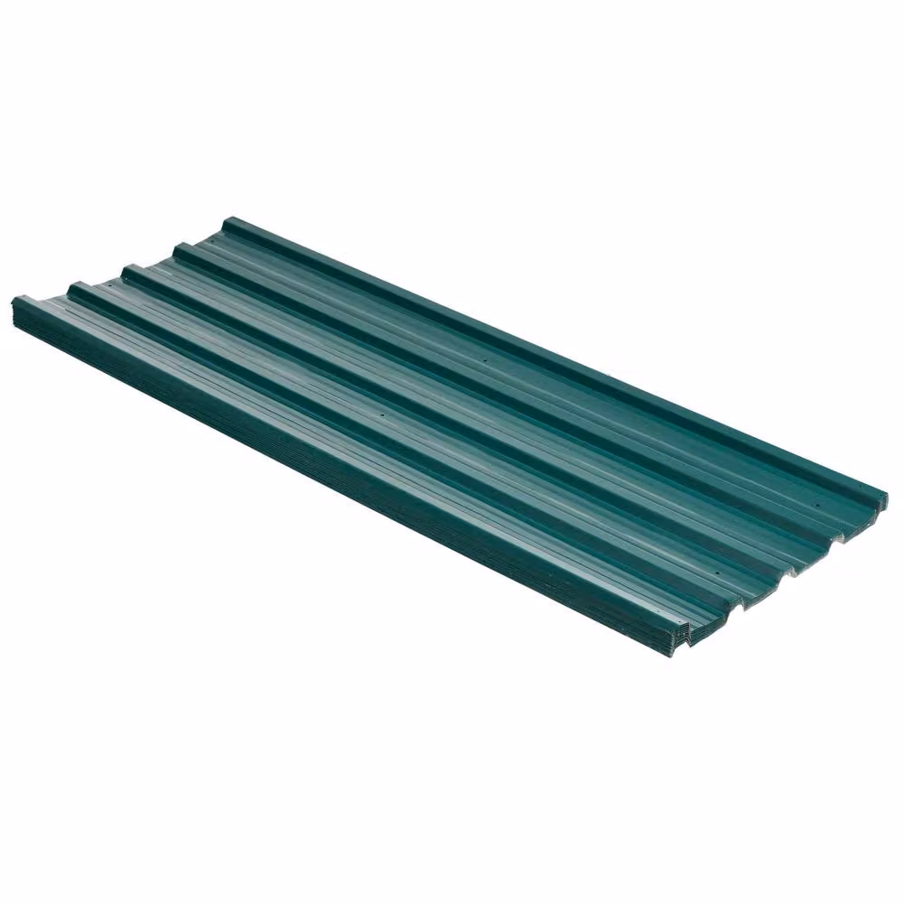 Rolipo Set of 12 Green Corrugated Galvanised Steel Roof Panels – 2