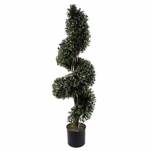 Leaf Design UK UV Protected Artificial Topiary Tree in Green, H 120 cm x W 40 cm x D 40 cm