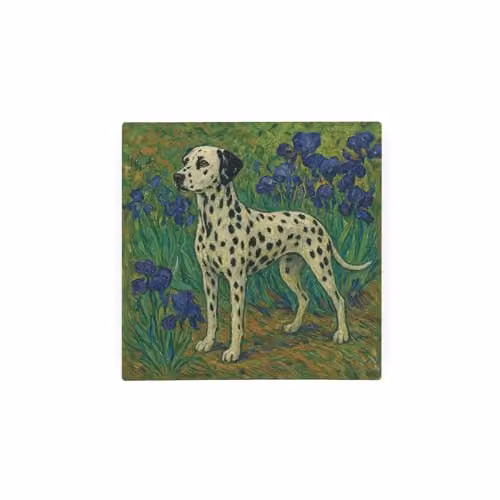 Purely Home Van Gogh Dalmatian Glass Hot Pot Stand, Square Non-Slip Kitchen Trivet, Multicolour and Green, W/D: 20 x 20 cm – 2