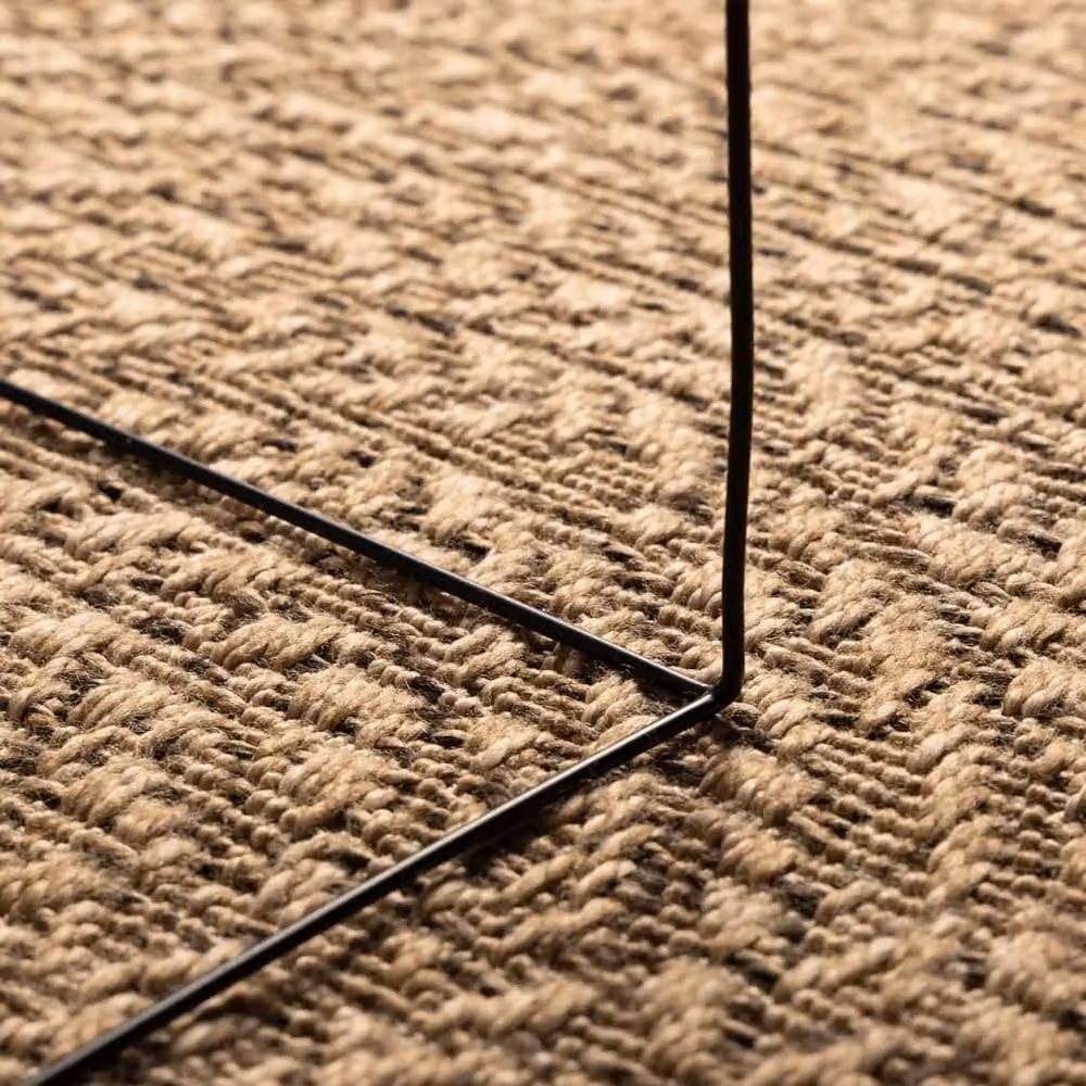 Berkfield Home Round Jute Look Indoor and Outdoor Rug in Brown, Diameter: 100 cm – 3