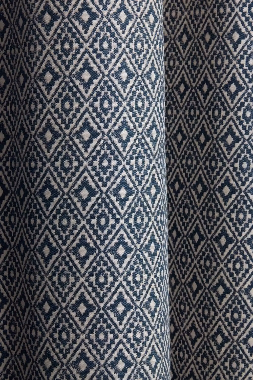 Sundour Aztec Pencil Pleat Fully Lined Ready Made Taped Top Curtain Pair in Navy, Width: 168 cm, Drop: 137 cm – 3