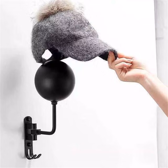 Nordara Black Wall Mounted Rotating Motorcycle Helmet Rack Holder with 180 Degree Display Hook – 1