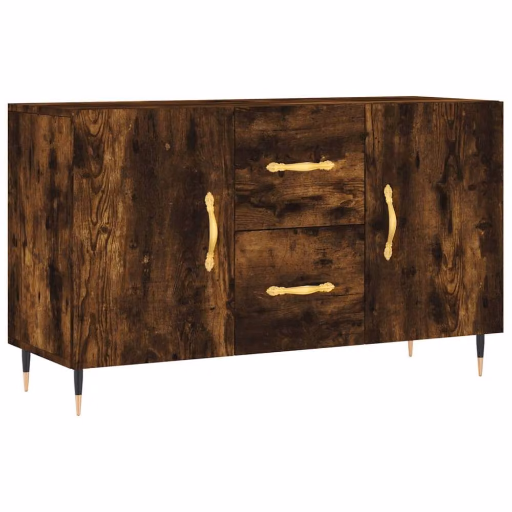 Berkfield Home Smoked Oak Sideboard in Brown, W/D/H: 100 x 36 x 60 cm – 3