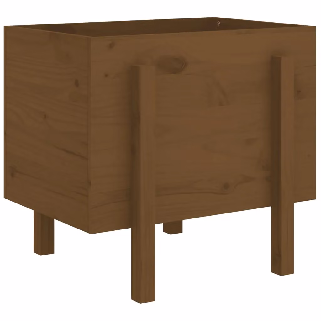 Berkfield Home Garden Planter in Brown Solid Wood, W/D/H: 62 x 50 x 57 cm – 2