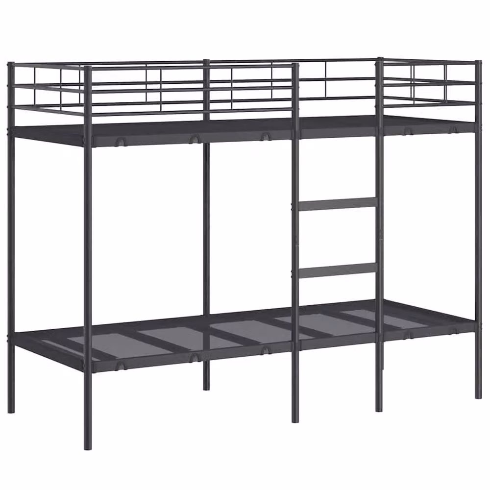 Berkfield Home Black Metal Bunk Bed without Mattress W: 80 cm, L: 200 cm – 2