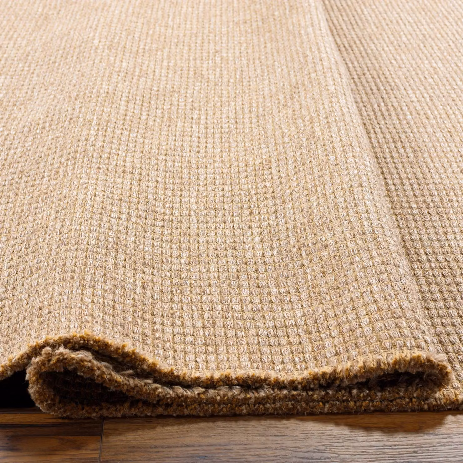 Livabliss Kimi Modern Machine Woven Jute Living Room Rug with Fringes in Sand and Beige, W: 120 cm, D: 170 cm – 2