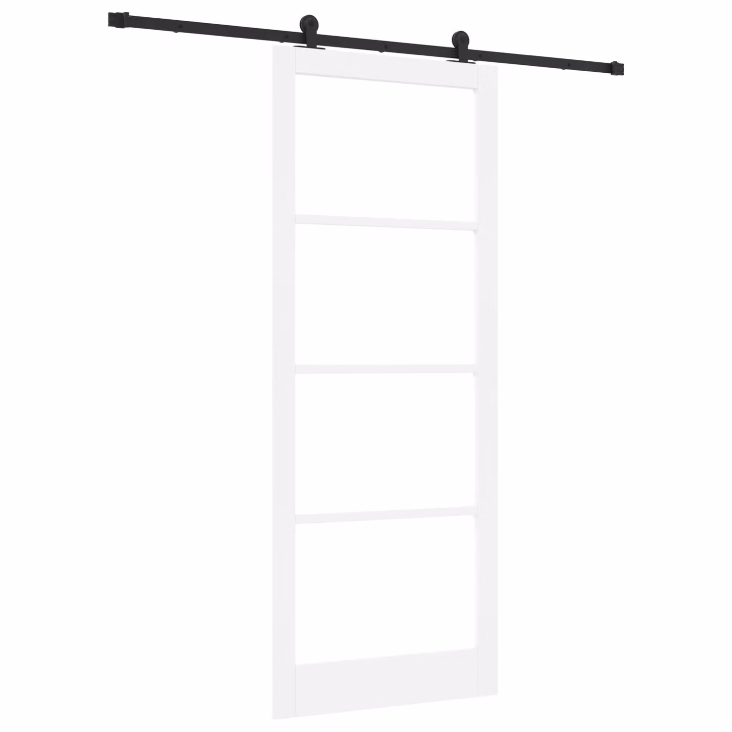 Berkfield Home Orkdal Modern Sliding Door with Hardware Set, White, W: 93 cm, H: 232 cm – 2