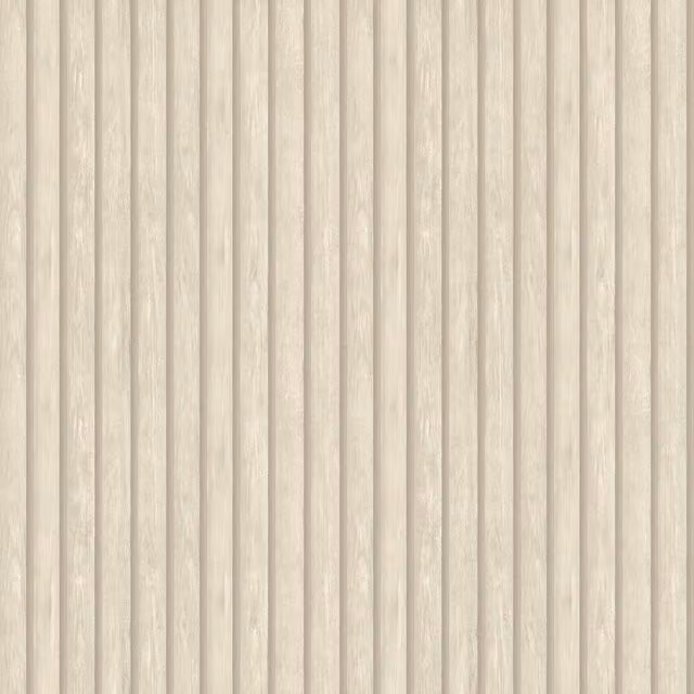 Holden Décor Wood Slats Abstract Striped Wallpaper in Beige Matt Paper