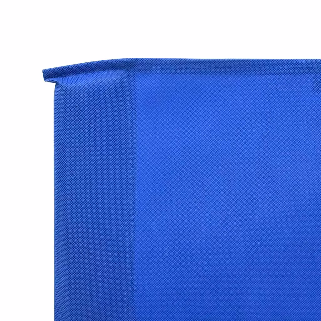 Berkfield Home 6-Panel Freestanding Fabric Wind Screen in Azure Blue, W: 800 cm, H: 80 cm – 3