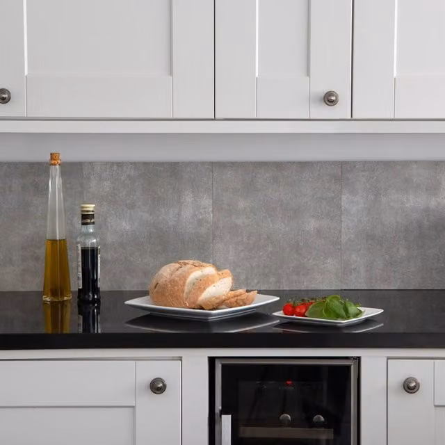 D-C-Fix Concrete Grey Self Adhesive Vinyl Wall Tiles, Pack of 6, W/D/H: 30 x 30 x 0.3 cm