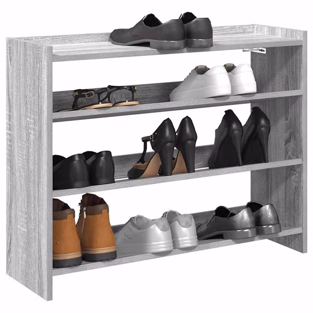 Berkfield Home Grey Sonoma Shoe Rack, W: 80 cm, D: 25 cm, H: 62 cm – 2