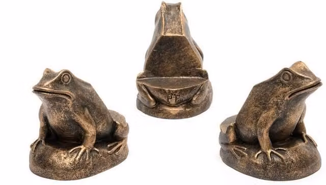 Jardinopia Frog Plant Pot Feet, Set of 3, Bronze, L7 x W4.5 x H6.5 cm – 1