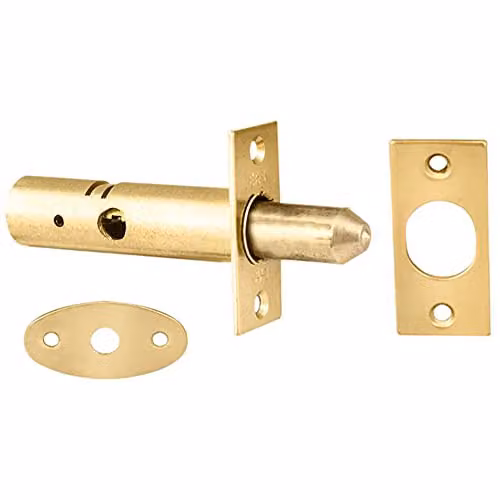 Loops 60mm Concealed Security Door Rack Bolt in Gold with 32mm Fixing Centres
