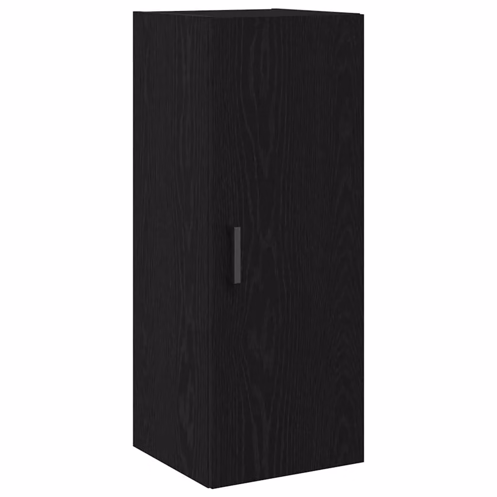 Berkfield Home Wall Mounted Black Oak Cabinet with Internal Shelves, W/D/H: 34.5 x 34 x 90 cm – 2