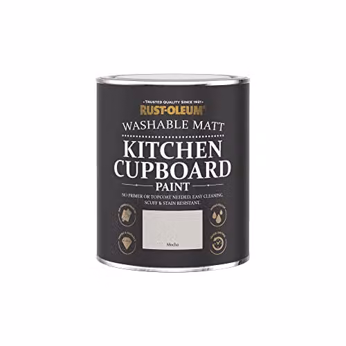 Rust-Oleum Water Based Kitchen Cupboard Paint in Matt Grey/Brown Finish, 0.75 l – 3