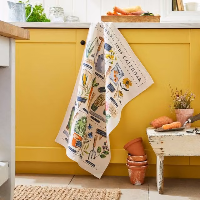 Ulster Weavers Time to Grow Floral Cotton Tea Towel, Green, W: 48 cm, H: 74 cm