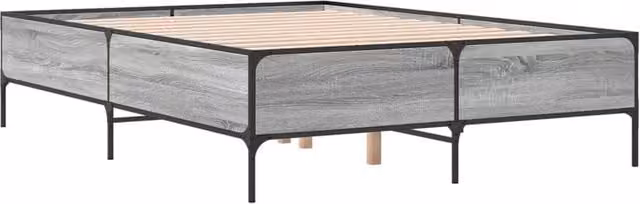 Berkfield Home Durable Bed Frame in Grey Sonoma, W/D/H: 120 x 200 x 44 cm – 1