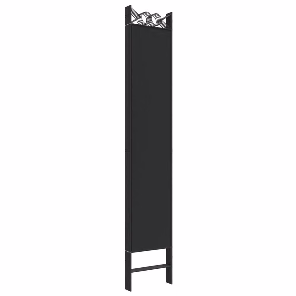 Berkfield Home 6-Panel Fabric Room Divider in Black, W/H: 240 x 220 cm – 4