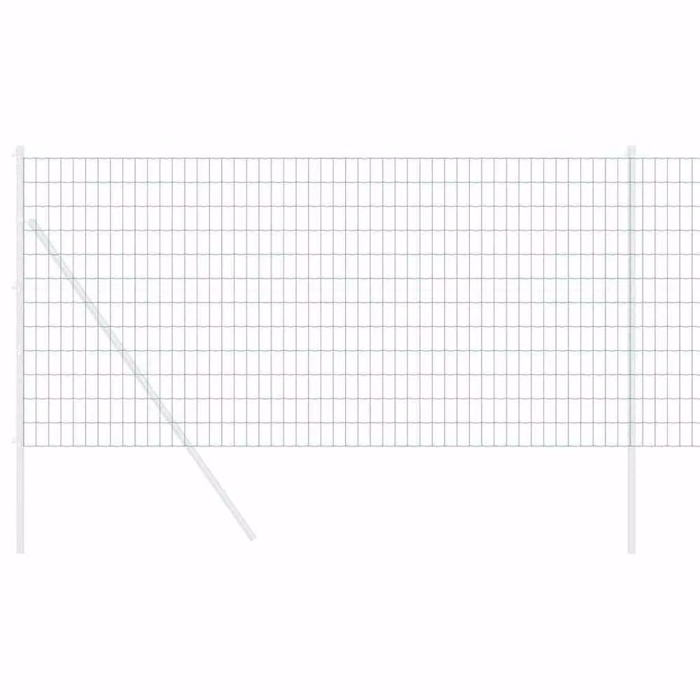 Berkfield Home Euro Fence Green PVC-Coated Steel Rectangular Fencing, 1 x 25 m – 3