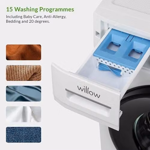 Willow White Front Loader Washing Machine with 1400 Spin and Child Lock – 2