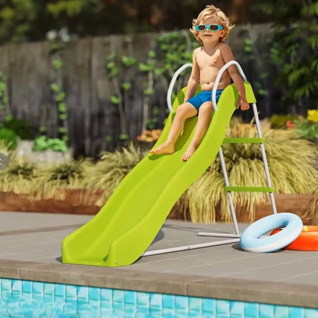 Chilli Seating Green Kids Slide with Motor
