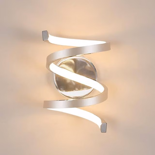 COMELY Modern LED Indoor Wall Lights in Chrome Silver with 19W Warm White 3000K Light