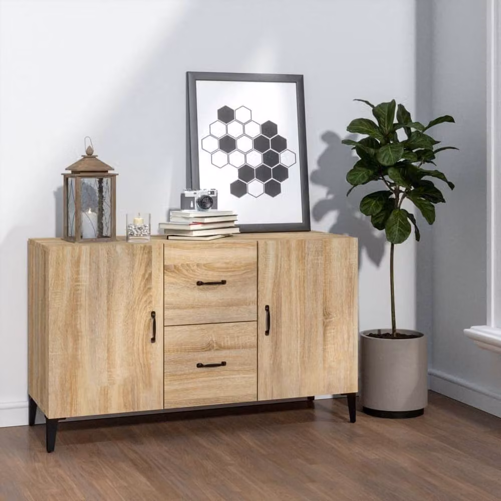 Berkfield Home Sonoma Oak Sideboard in Brown, W/D/H: 100 x 36 x 60 cm – 2