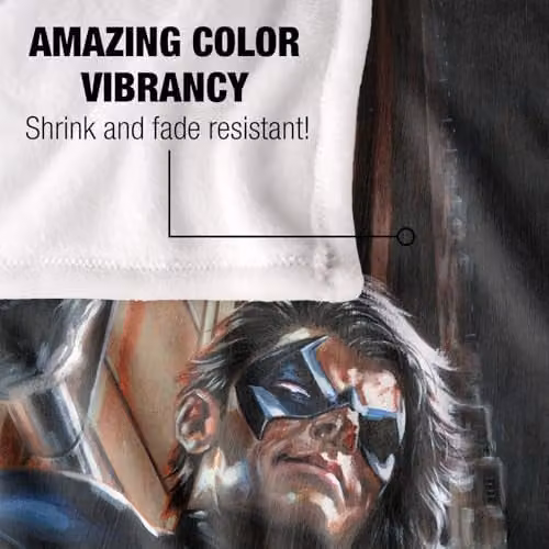 Warner Bros. Batman Nightwing City Super Soft Fleece Throw Blanket, Multicolour, W: 91.44 cm x D: 147 cm – 3