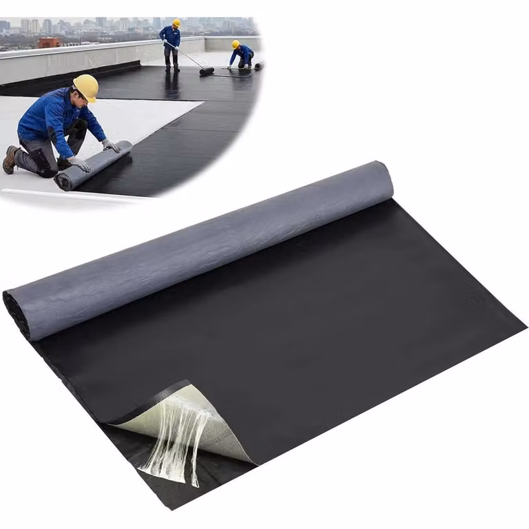 FLAVORA Self-adhesive Black Rubber EPDM Roofing Sheet, W: 40 cm, L: 300 cm