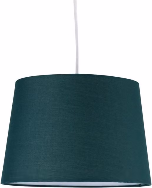 First Choice Lighting Green Cotton Tapered Cylinder Pendant Lamp Shade, Diameter: 28 cm – 1