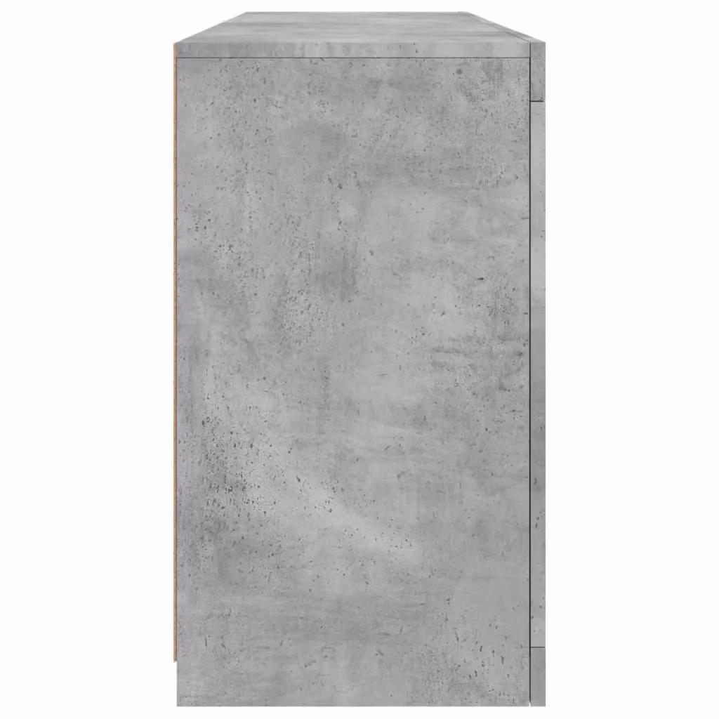 Berkfield Home Modern Sideboard with Integrated LED Lights in Concrete Grey, W/D/H: 163 x 37 x 67 cm – 5