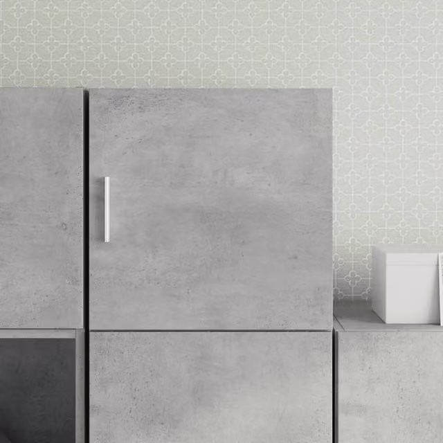 Berkfield Home Wall Mounted Cabinet in Concrete Grey, W/D/H: 40 x 40 x 42.5 cm