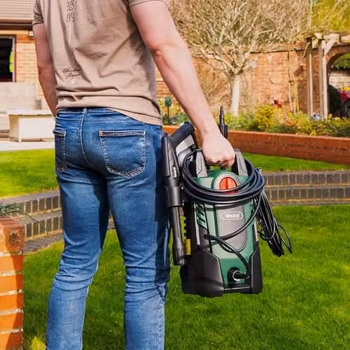 Webb 105 Bar Mains Pressure Washer and Accessories Kit in Green – 5