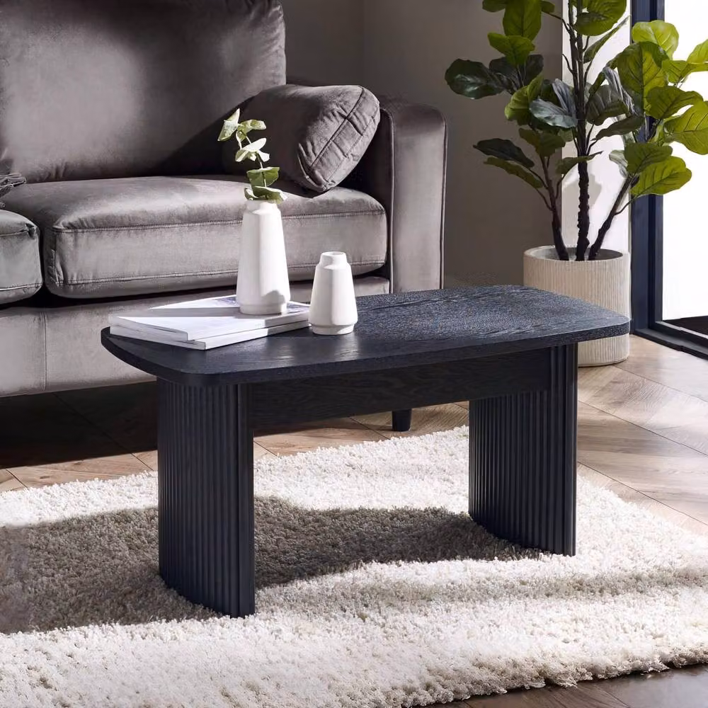 Cheshire Lauriston Fluted Compact Coffee Table in Black Ash – 2