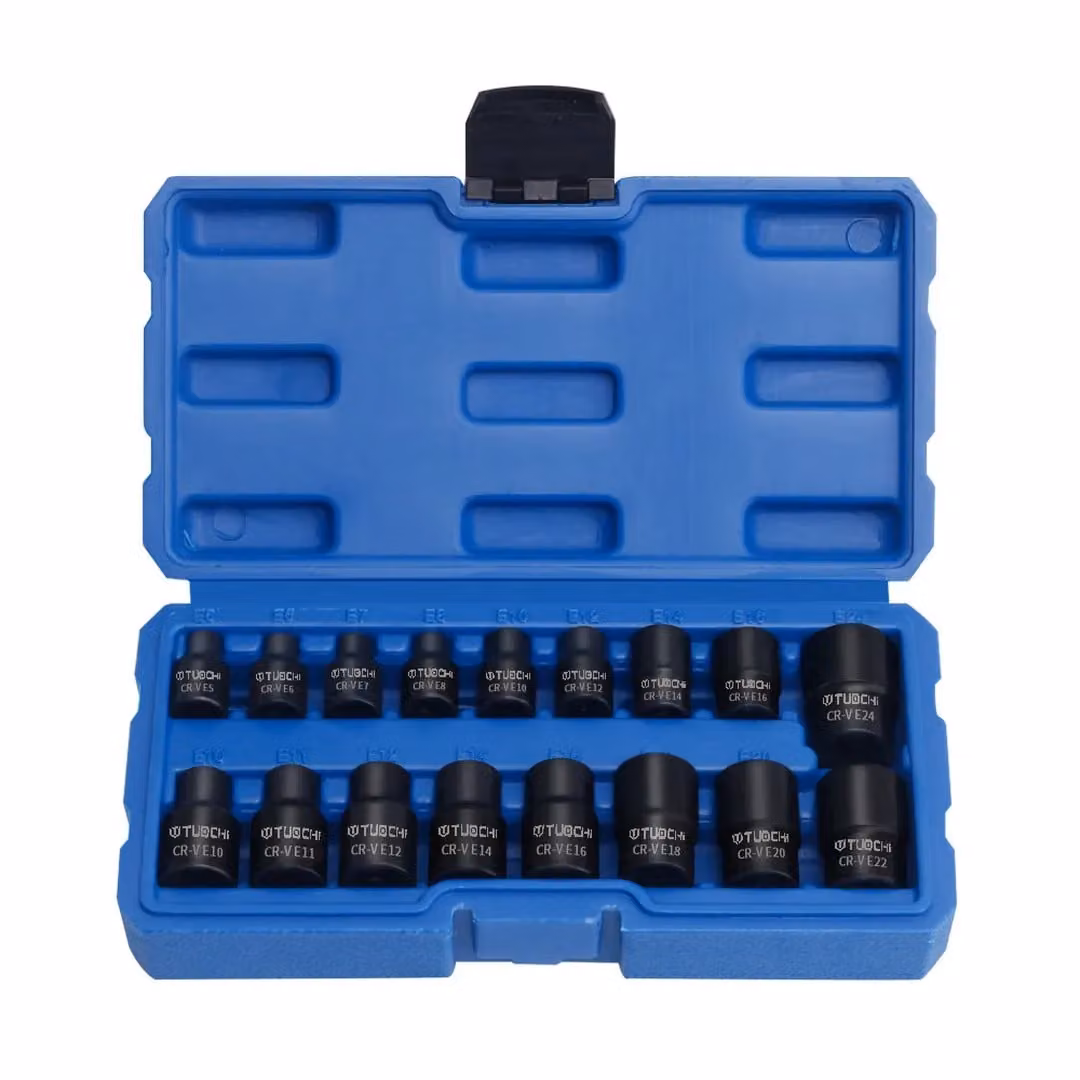 SPETLEK Impacted E Torx Star Sockets E5 - E24, Blue Steel Chrome Vanadium – 3