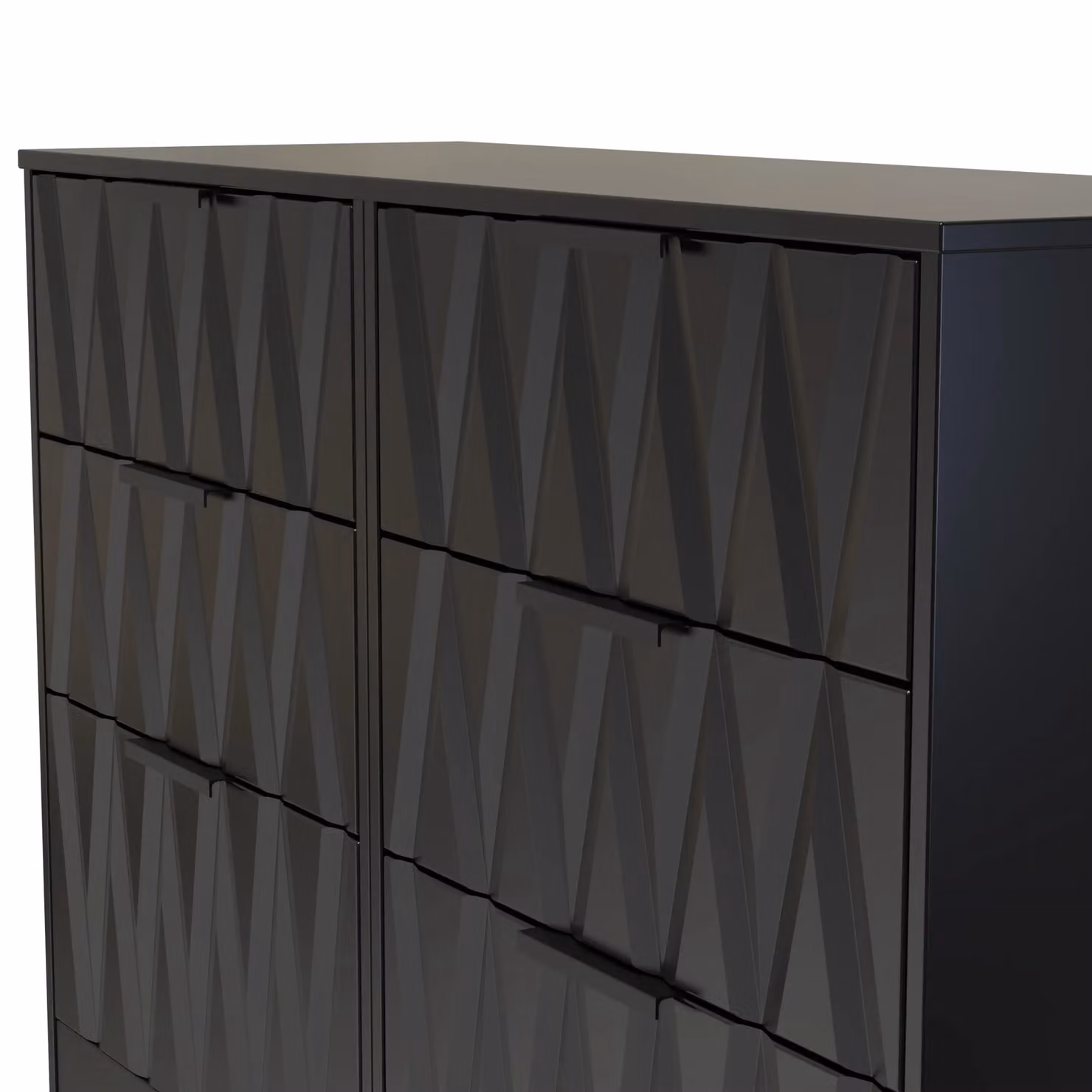 Ready Assembled 2 U Washington 6 Drawer Wide Chest in True Black and Gold – 3