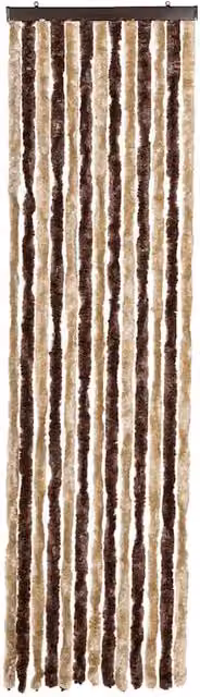 Berkfield Home Chenille Insect Curtain in Beige and Brown, W: 56 cm, H: 200 cm
