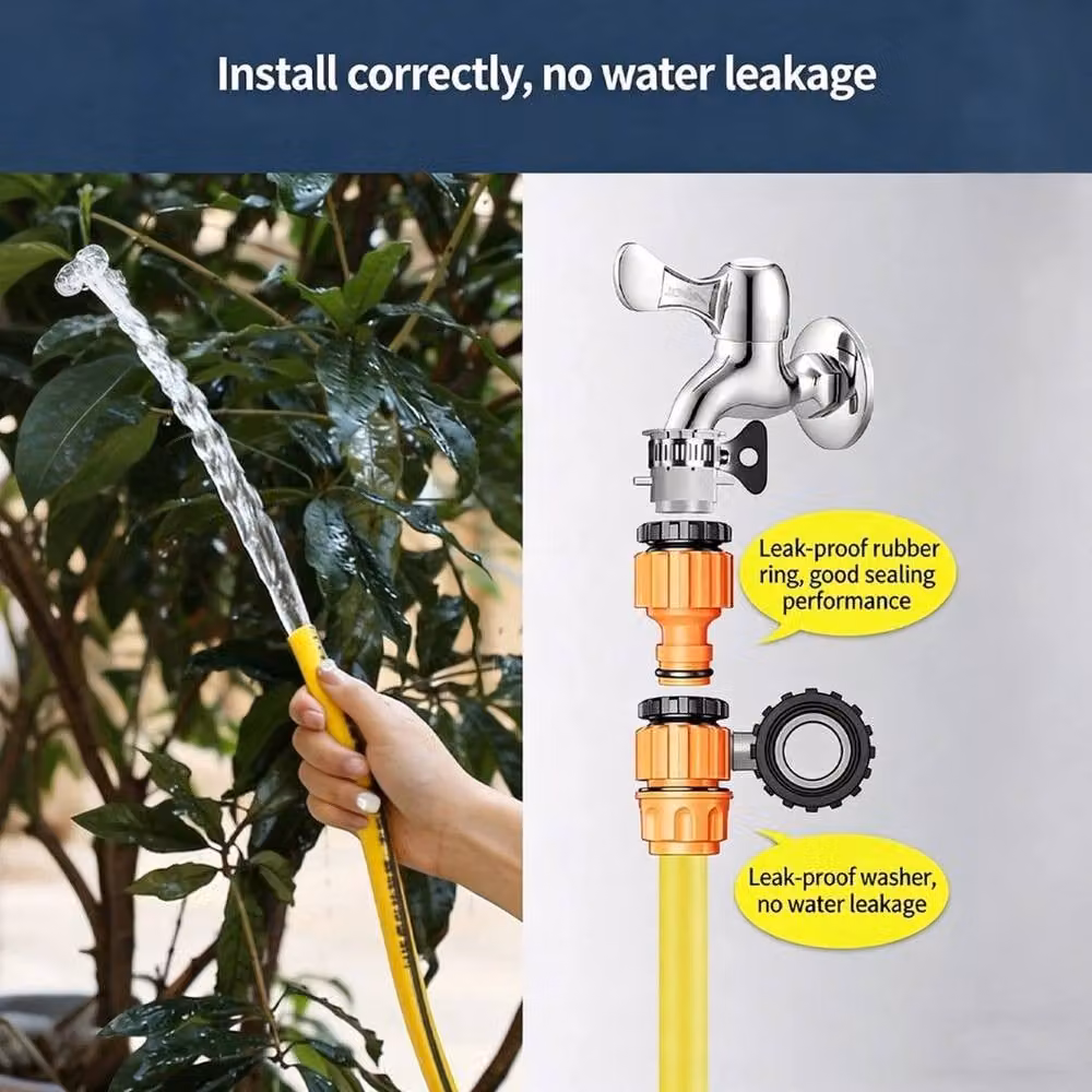 FLAVORA Heavy Duty Garden Hose Pipe Reel, 15m, Yellow – 4