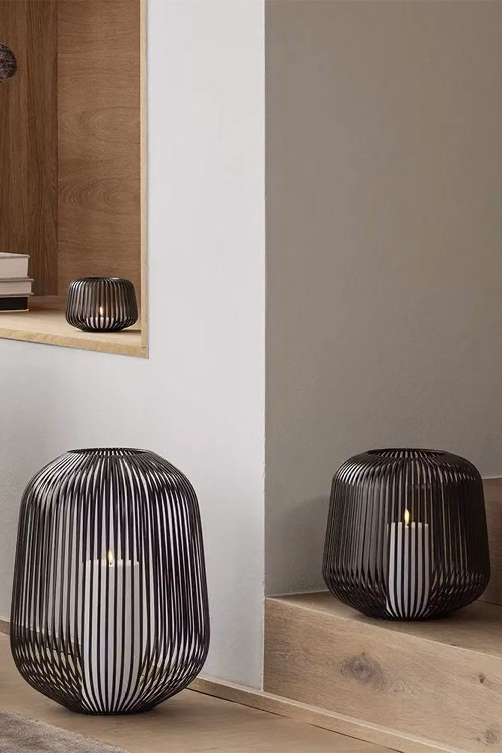 Blomus Lito Lantern Candle Holder XS - Black - W/D/H: 10.0 x 14.0 x 14.0 cm – 2