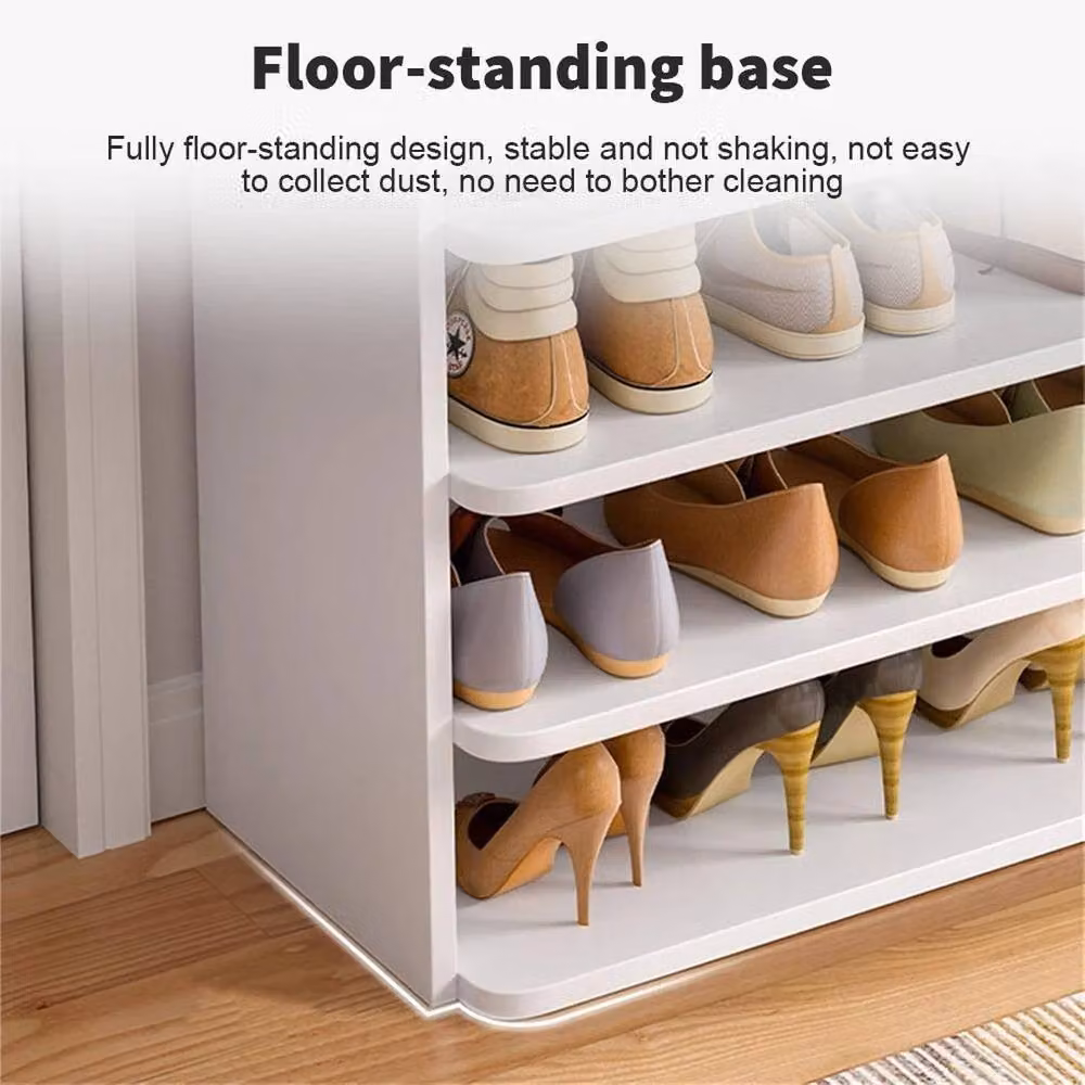 EONLION 8 Tier Shoe Cabinet Storage Cupboard in White – 2