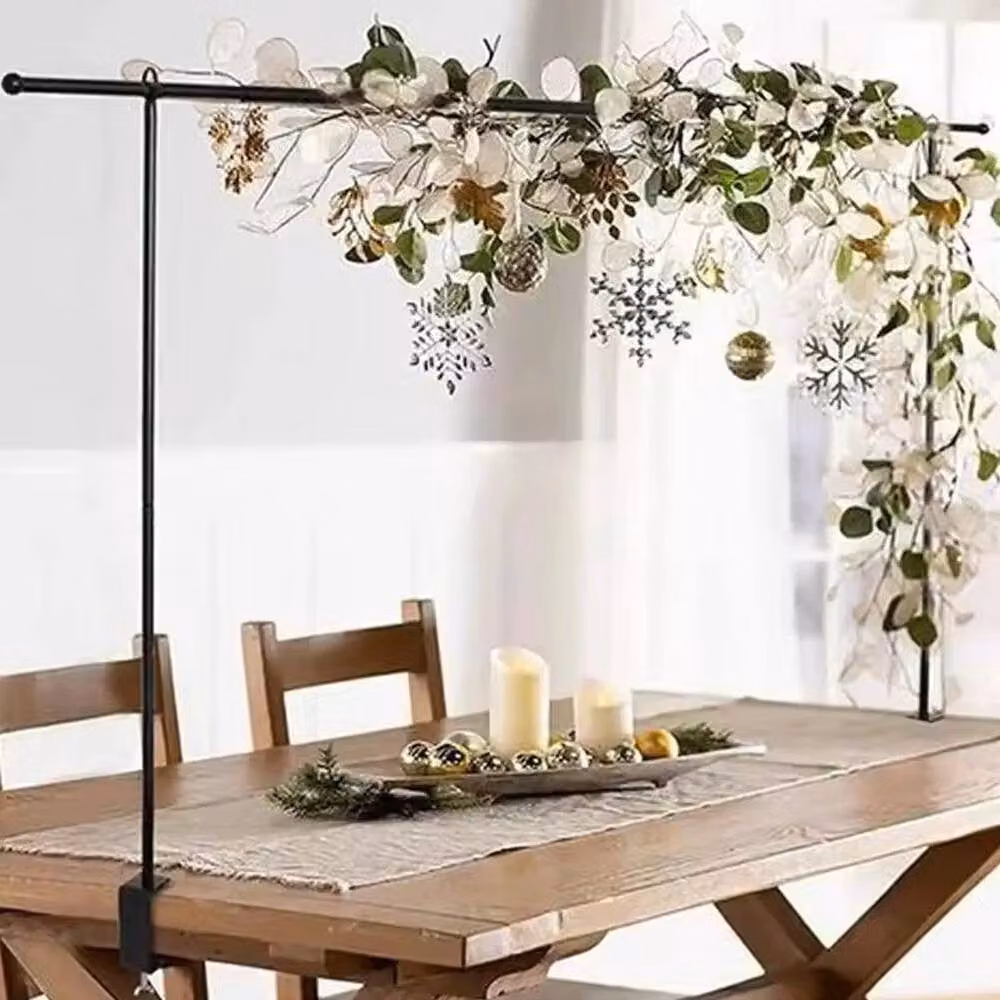 EONLION Black Metal Over The Table Rod Stand Tabletop W/D/H: 50 x 50 x 50 cm – 2