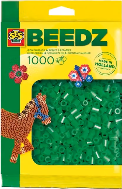 SES Creative Fuse Beads, 1000 Pieces, Green and Multicolour