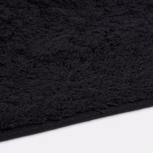 OHS Black Teddy Shaggy Rug, Soft Non-Slip Polyester Area Carpet for Living Room or Bedroom, W: 160 cm, L: 230 cm – 5