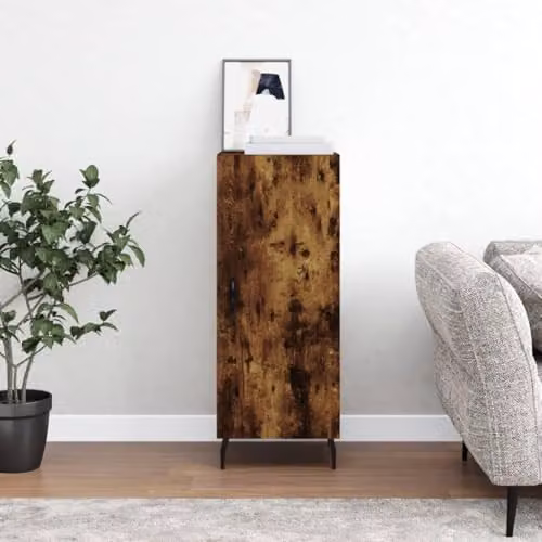 vidaXL Smoked Oak Sideboard in Brown, W/D/H: 34.5 x 34 x 90 cm – 2