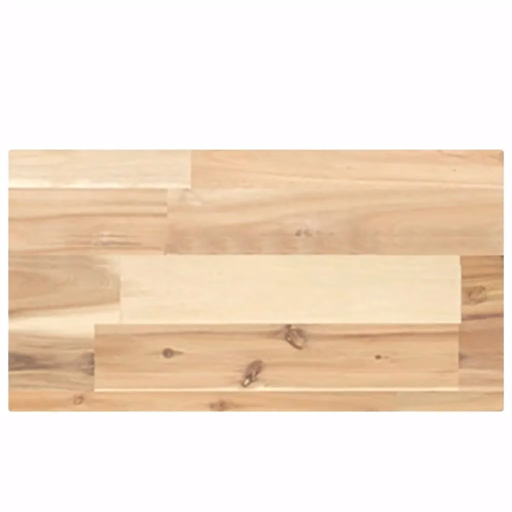 Berkfield Home Floating Shelf in Brown Untreated Solid Acacia Wood, W/D/H: 40 x 20 x 4 cm