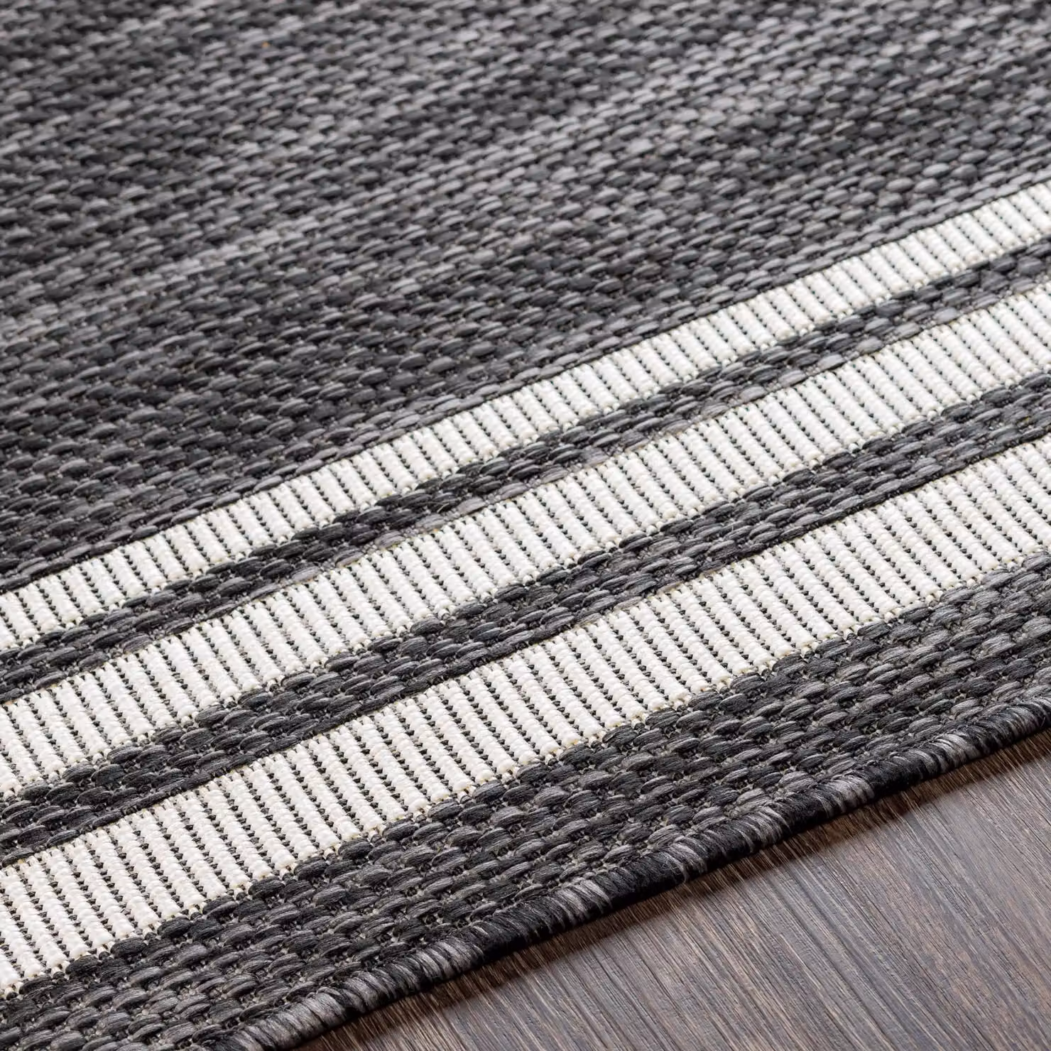 Livabliss Aegean Vintage In- & Outdoor Rectangular Rug in Grey, Beige and Black, W: 130 cm, D: 190 cm – 2