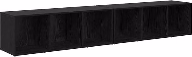 Berkfield Home 2-Piece Black Oak Engineered Wood Cube Storage Set