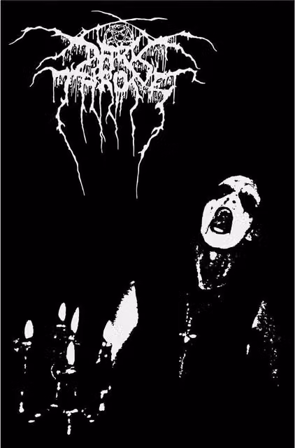 Darkthrone Transylvanian Hunger Textile Poster in Black and White