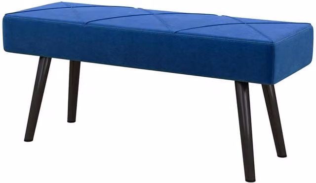 Kelvenix Blue Velvet Upholstered Hallway and Bedroom Bench