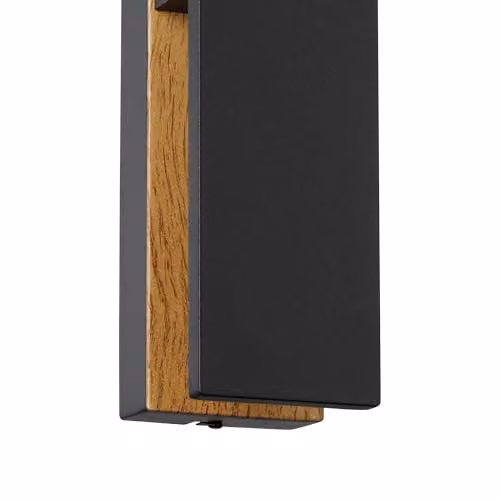 Eglo Costorio LED Outdoor Wall Spot Light in Black and Wood – 3